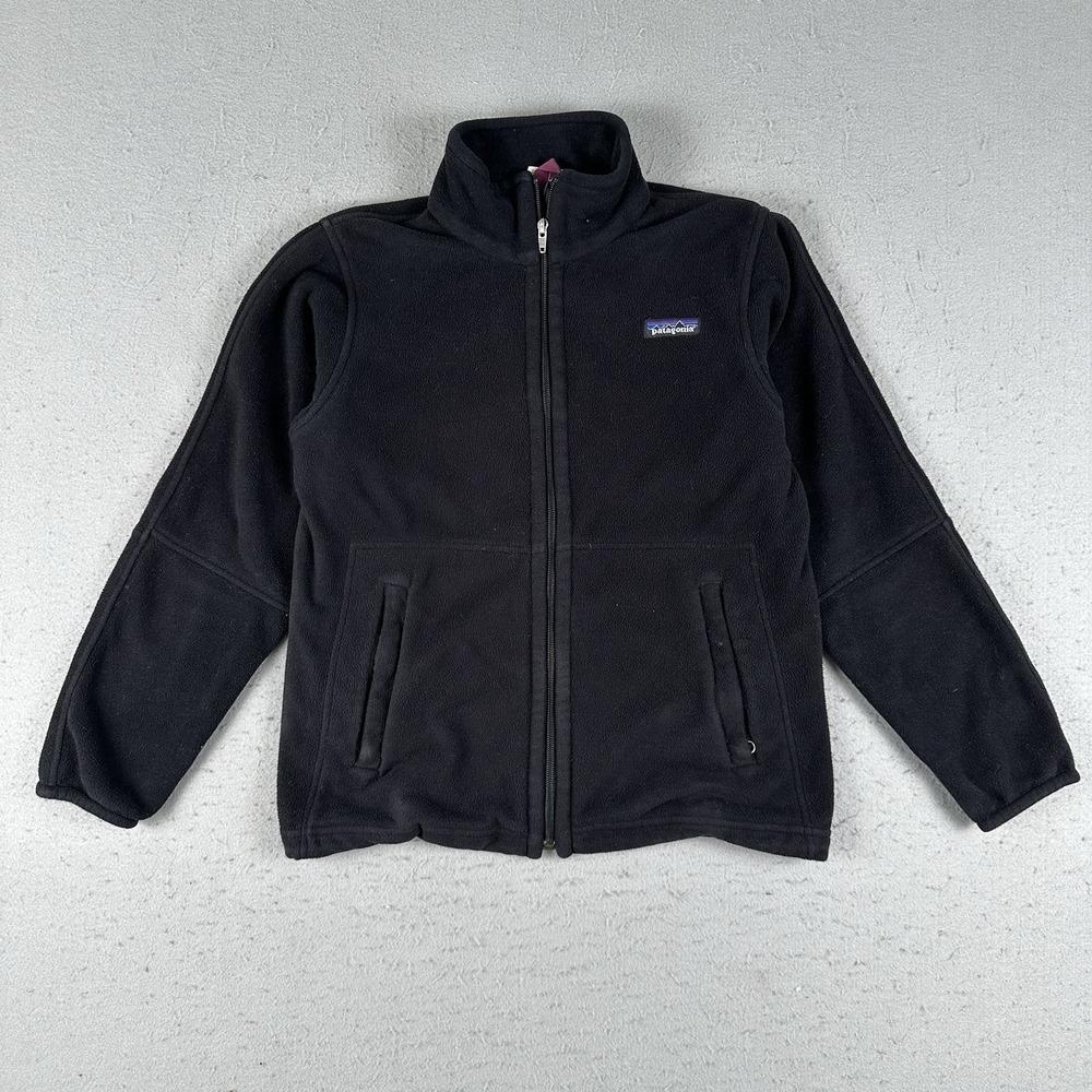 Patagonia Synchilla Full Zip Jacket Women's Small‎ Black Fleece Vintage Outdoor